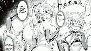 una gatita latina disfruta el mambo con gran trasero en anime