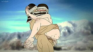 Uh, Telehab Kakushi got stuck on mountains, so decided to heat up with hentai fuckin... Demon Slayer cartoon!