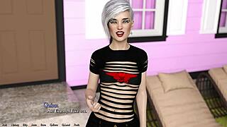 3D animated library date with a hot and wealthy babe
