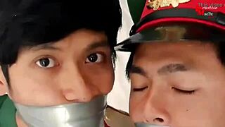 Police and Soldier Tricked Into Gay Bondage Sex During Casting. Intense Action Unfolds!