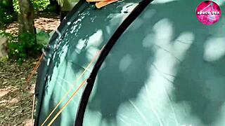 Ever seen a solo masturbation girl while camping in the wild?