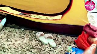 Ever seen a solo masturbation girl while camping in the wild?