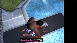 public pool jumping board scene two