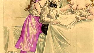 vintage erotic illustration brings back steamy retro vibes