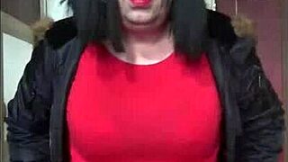 First time with my Red and Black masturbation machine