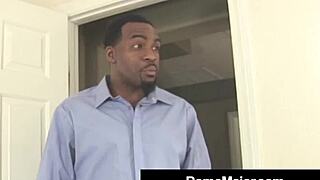 Hot babe Ariella Ferrera bangs Rome Majors' big black cock!