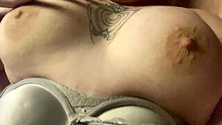 bra fetish hardens nipples on big tits