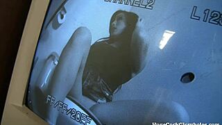 Can This Hot Chick Handle Glory Hole Cock Action?