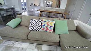 Petite Chestnut Blows And Fucks Huge Dick With Gagging And Choking