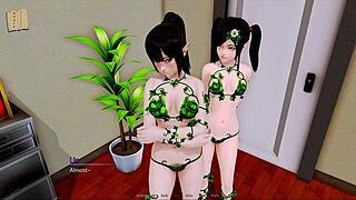 harem hotel 405 with cute fat outfit in 3d anime