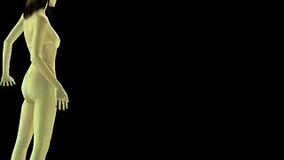 animated 3d cartoon girl gives sexy poses in many positions