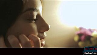 Big Breasted Euro Babe Exposes Tits and Ass While Undressing Solo