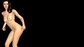 animated 3d cartoon girl gives sexy poses in many positions