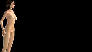 animated 3d cartoon girl gives sexy poses in many positions