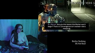 naked deadspace play through part 5 with big natural tits.