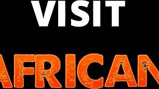 An athletic ebony babe enjoys her trainer's impressive black physique.