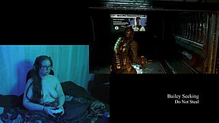 naked deadspace play through part 5 with big natural tits.