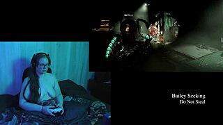 naked deadspace play through part 5 with big natural tits.