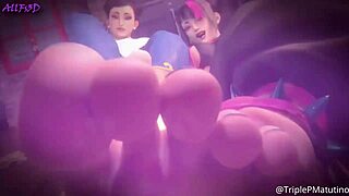 3D Animated Footjob Feet Compilation with Cum in Hentai SFM Blender!
