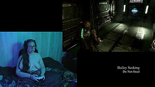 naked deadspace play through part 5 with big natural tits.
