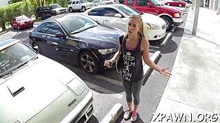 Amateurs engage in sex and fucking in shop