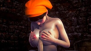 Pan has hardcore sex in dungeon cosplay