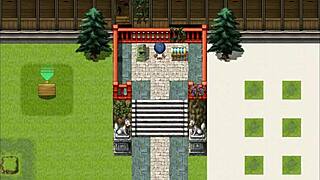 damn, tanned natsuki in hentai game gets strangers jerking over her