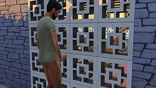 Stepson Fucks Stepmother Bent Over Washing Machine in Sims 4