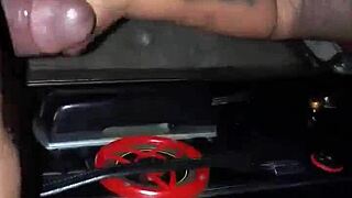 Hey, check this milf sucking dick outside in broad daylight, wild stuff!