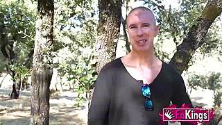 Lara Cruz hunts for romance and rough outdoor sex in countryside