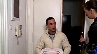 I can't resist horny young Kitty Jane giving a blowjob to the pizza guy