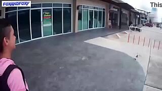 Risky Quick Blowjob in a Public Road Toilet, Dare to Watch?