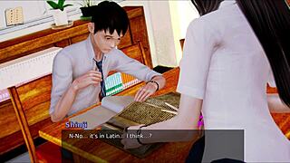 Big Tits Brunette in College Hentai Cartoon Gets Ass Fucked