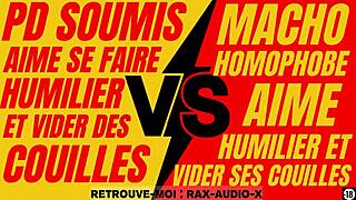 Plan hard between a french hetero macho powerful and a young gay submissive and weak.