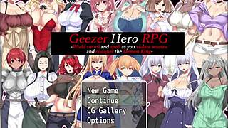 Geezer hero bangs women in wild RPG gangbang gameplay