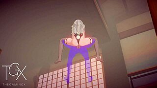 Beautiful anime woman in Japanese hentai game and other similar games