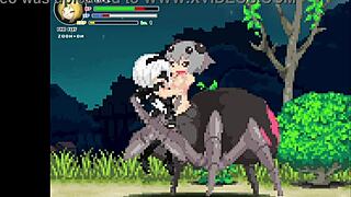 2b experiences ryona in this anime scene