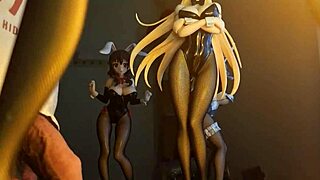 cumonfigures 2 features lucy bunny in anime style