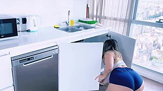 Fucking in the kitchen as the cake bakes.