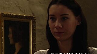 naughty lesbian mistress dominates with strapon for rough pleasure and punishment