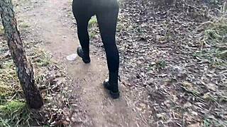 Yo, met this busty wife in the woods and drilled her anal hard, man!