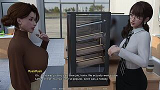 She gives me a handjob behind the counter