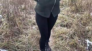 Yo, met this busty wife in the woods and drilled her anal hard, man!