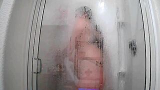 Raven Grey, look at her shaved pussy in the shower, so voyeuristic and hairless!