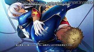 english subbed anime scene with big breasted soldier