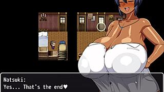 Natsuki Flashes Huge Tits In Hentai Game Ep 1 To Help Captain Jerk Off 😏