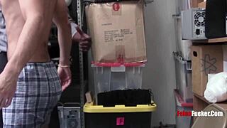 BBC Security Boy Bends Teen Over at Work