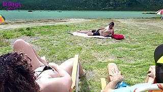 Beautiful Gay Voyeur Masturbating On Beach While Flashing Huge Cock