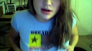 Huge Natural Tits Teen Spreads Pussy on Cam for Intriguing View