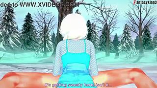Elsa feels deep pleasure while sucking and having sex in frozen fantasy